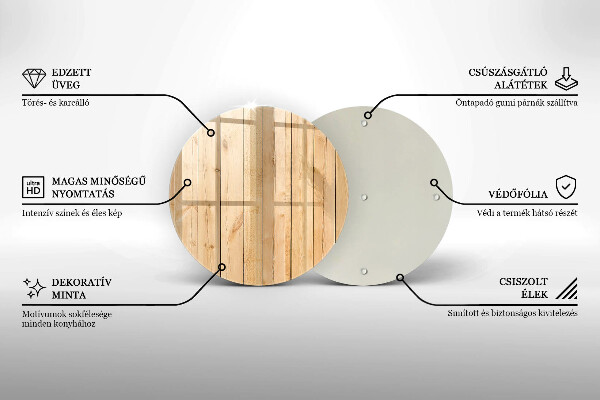 Steklena podloga za rezanje Občutljive lesene deske