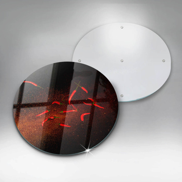 Steklena podloga za rezanje Pekoče čili paprike