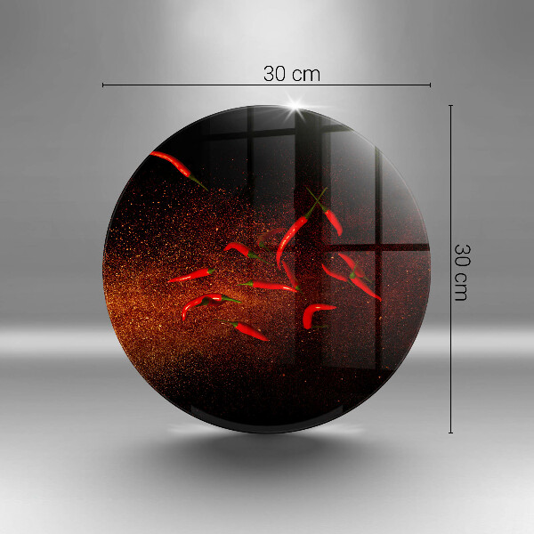 Steklena podloga za rezanje Pekoče čili paprike