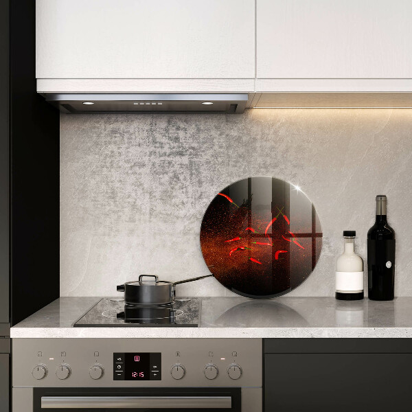 Steklena podloga za rezanje Pekoče čili paprike