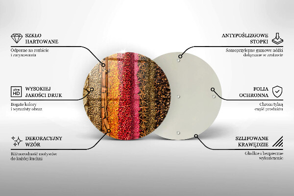Steklena podloga za rezanje Pisane začimbe