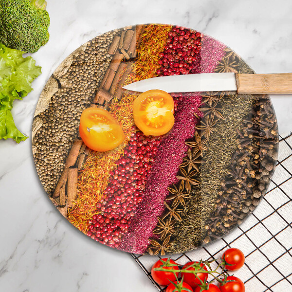 Steklena podloga za rezanje Pisane začimbe