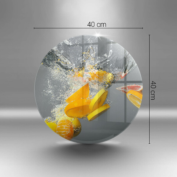 Steklena podloga za rezanje Limone v vodi