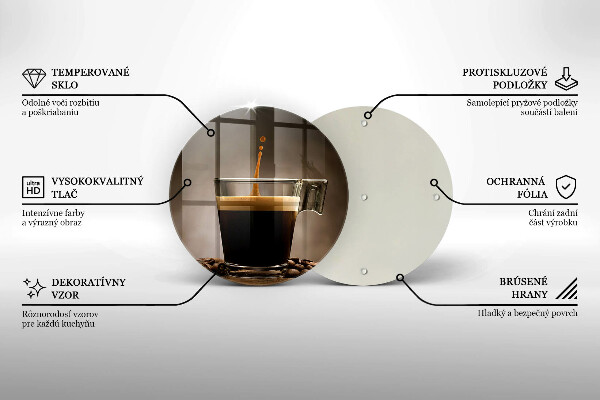 Steklena podloga za rezanje Steklo in kavna zrna