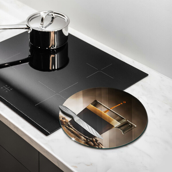 Steklena podloga za rezanje Steklo in kavna zrna