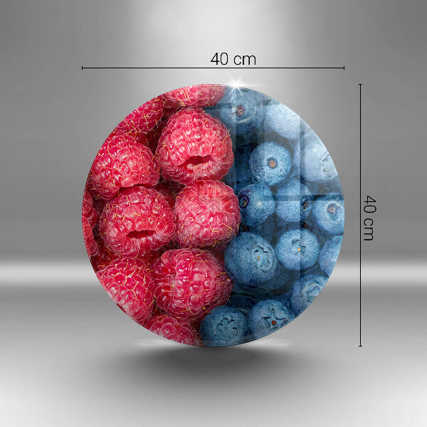 Steklena podloga za rezanje Plodovi malin in borovnic