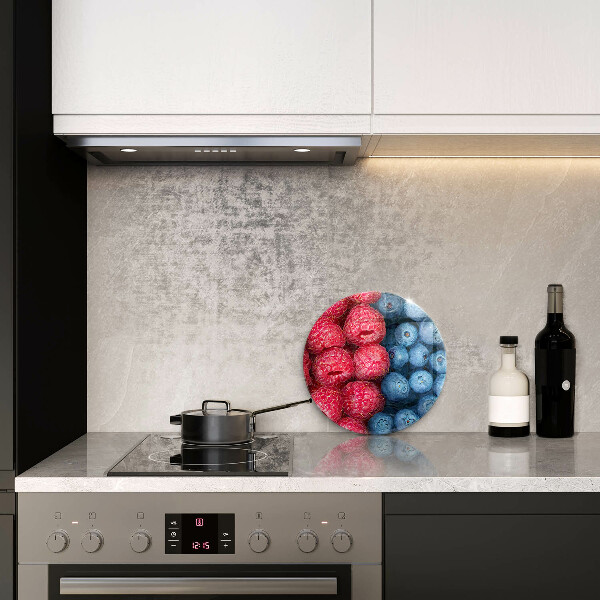 Steklena podloga za rezanje Plodovi malin in borovnic