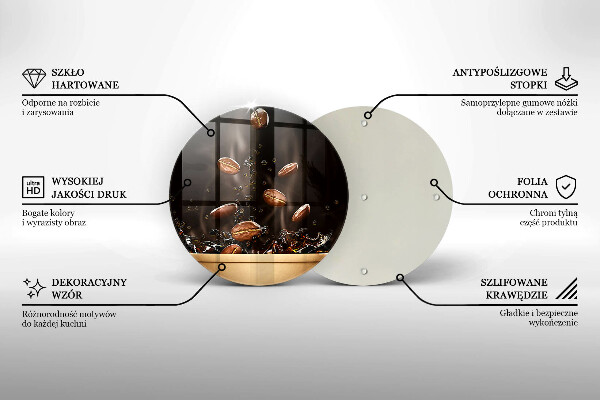 Steklena podloga za rezanje Vroča kavna zrna