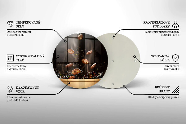 Steklena podloga za rezanje Vroča kavna zrna