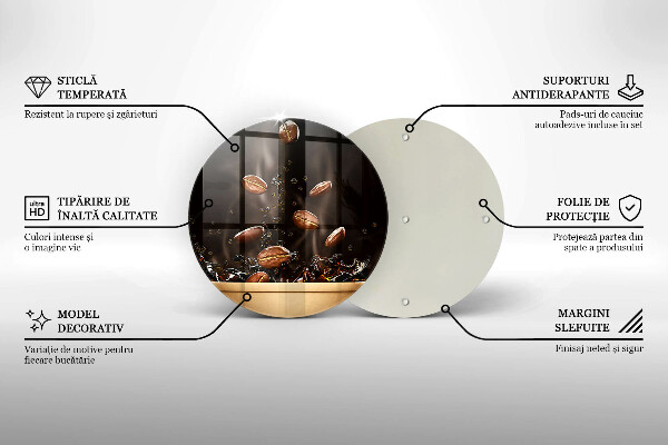 Steklena podloga za rezanje Vroča kavna zrna