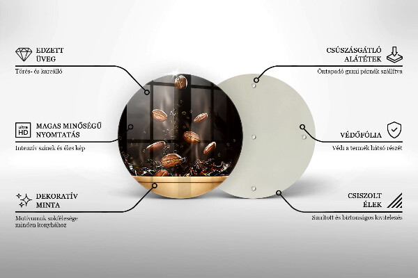 Steklena podloga za rezanje Vroča kavna zrna