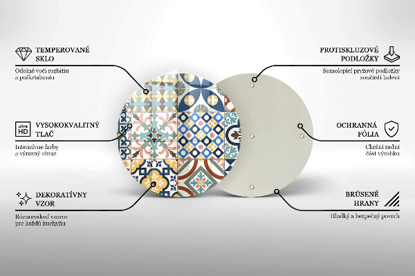 Steklena podloga za rezanje Dekorativne ploščice