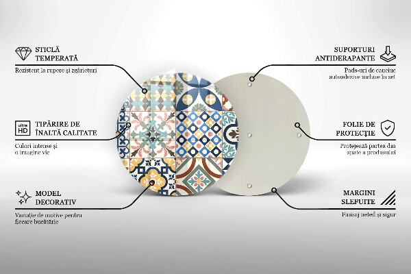 Steklena podloga za rezanje Dekorativne ploščice