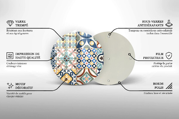 Steklena podloga za rezanje Dekorativne ploščice