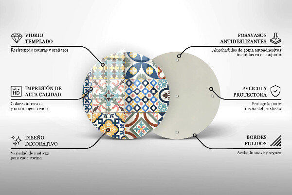 Steklena podloga za rezanje Dekorativne ploščice