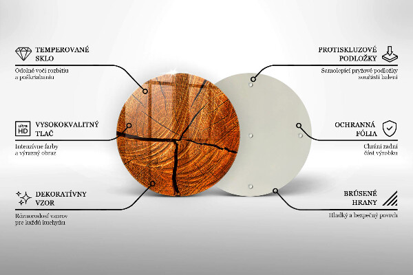 Steklena podloga za rezanje Struktura lesenega debla