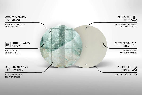 Steklena podloga za rezanje Kamnita struktura