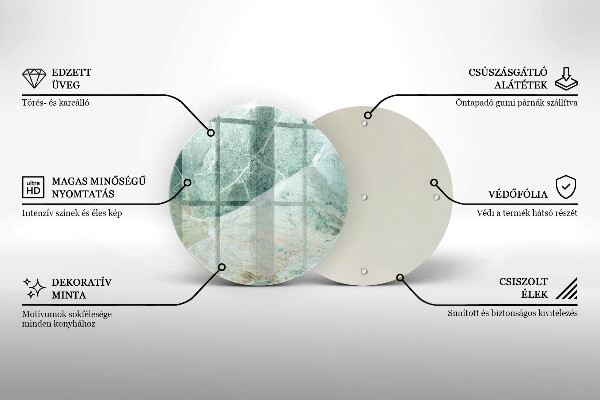 Steklena podloga za rezanje Kamnita struktura