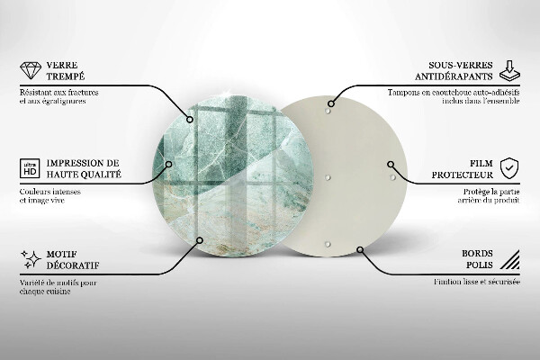 Steklena podloga za rezanje Kamnita struktura