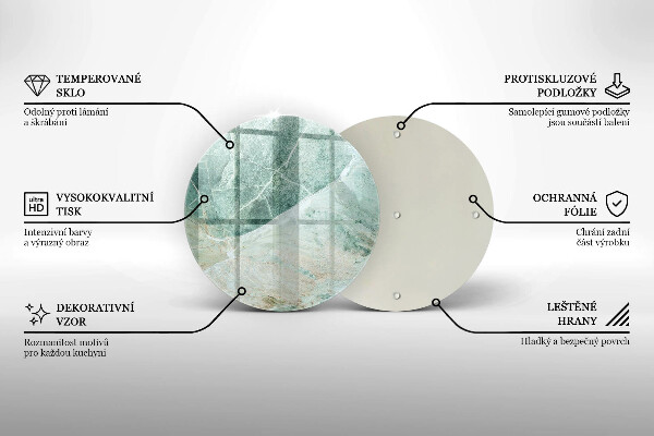 Steklena podloga za rezanje Kamnita struktura