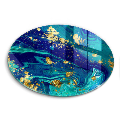 Steklena podloga za rezanje Abstrakcija z zlatom