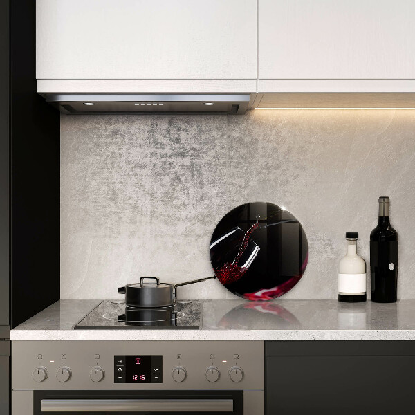 Steklena podloga za rezanje Kozarec rdečega vina