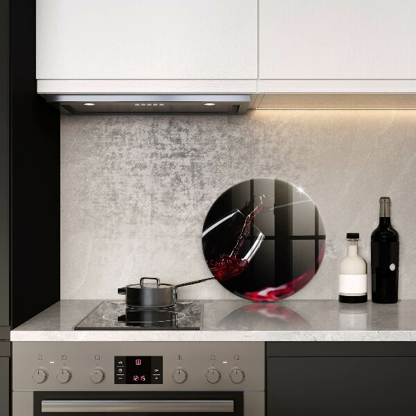 Steklena podloga za rezanje Kozarec rdečega vina