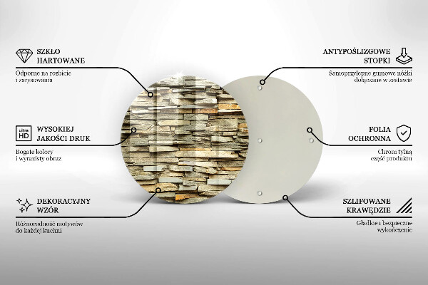 Steklena podloga za rezanje Dekorativni kamni