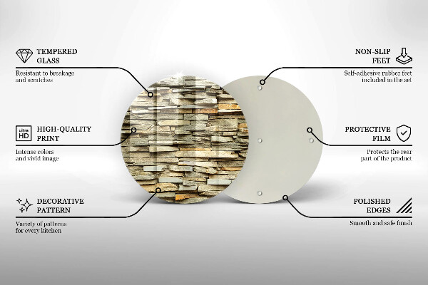 Steklena podloga za rezanje Dekorativni kamni
