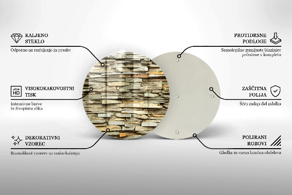 Steklena podloga za rezanje Dekorativni kamni