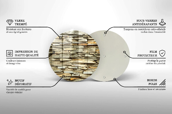 Steklena podloga za rezanje Dekorativni kamni