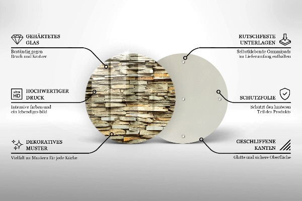 Steklena podloga za rezanje Dekorativni kamni