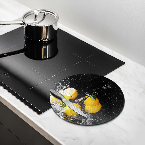 Steklena podloga za rezanje Sočno sadje limone