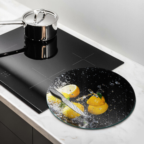 Steklena podloga za rezanje Sočno sadje limone