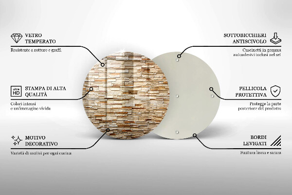 Steklena podloga za rezanje Tekstura okrasnih kamnov