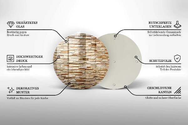 Steklena podloga za rezanje Tekstura okrasnih kamnov