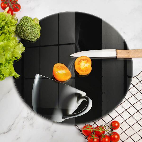 Steklena podloga za rezanje Skodelica čaja