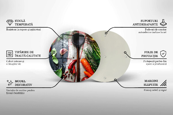 Steklena podloga za rezanje Kuhinjska hrana