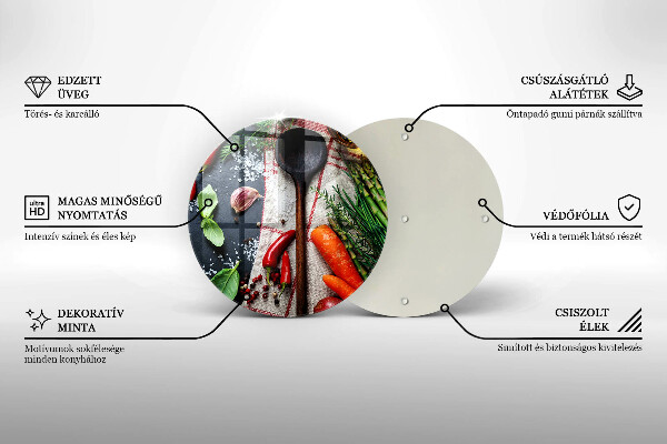 Steklena podloga za rezanje Kuhinjska hrana