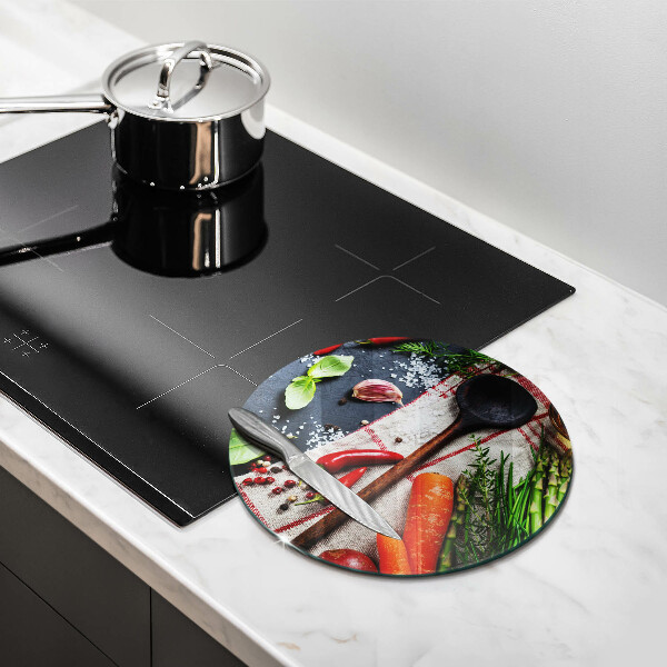 Steklena podloga za rezanje Kuhinjska hrana