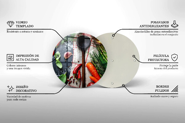 Steklena podloga za rezanje Kuhinjska hrana