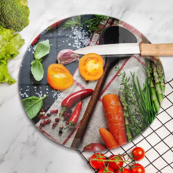 Steklena podloga za rezanje Kuhinjska hrana