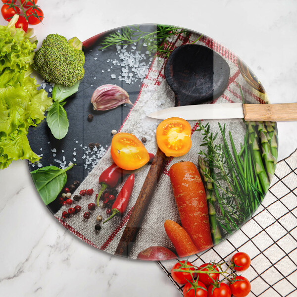 Steklena podloga za rezanje Kuhinjska hrana