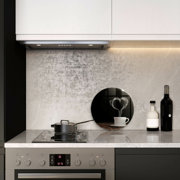 Steklena podloga za rezanje Kavna skodelica srce