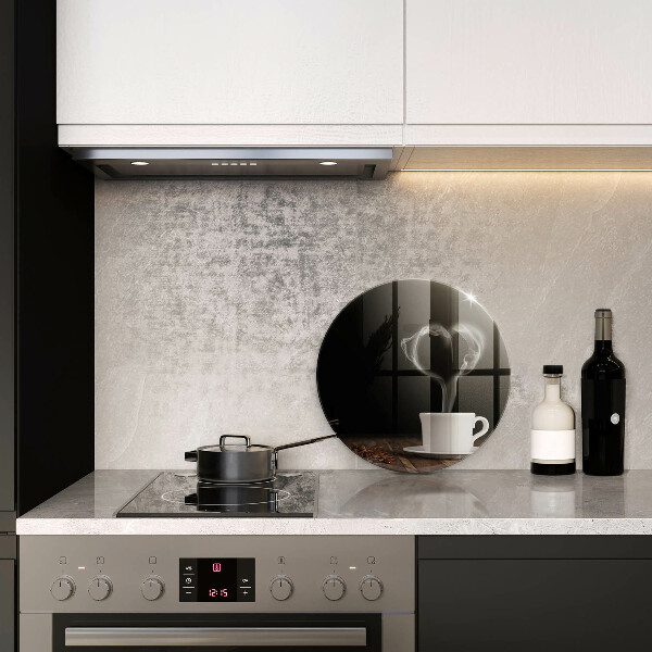 Steklena podloga za rezanje Kavna skodelica srce