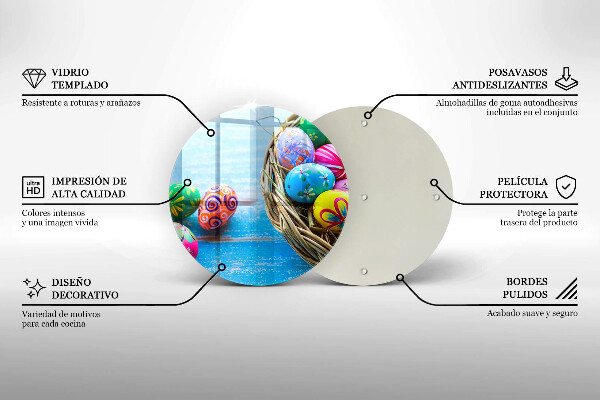 Steklena podloga za rezanje Velikonočna jajca Velikonočna jajca