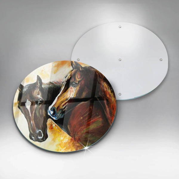 Steklena podloga za rezanje Živali konji