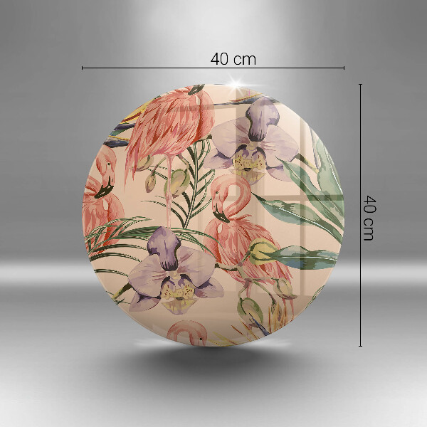 Steklena podloga za rezanje Ilustracija flamingov