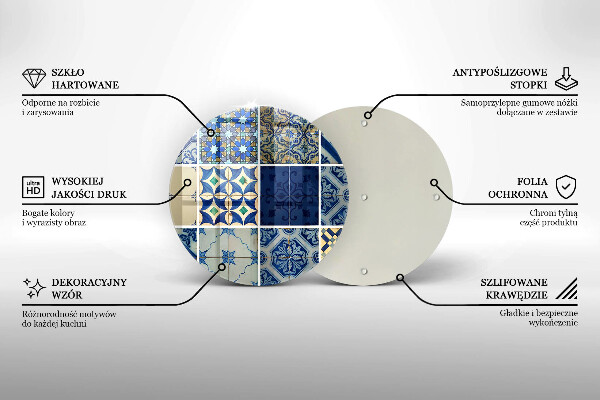 Steklena podloga za rezanje Dekorativne ploščice ploščice
