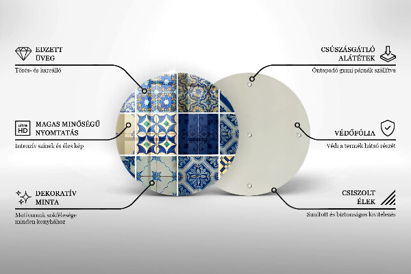 Steklena podloga za rezanje Dekorativne ploščice ploščice